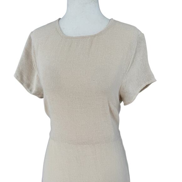 Free People Free-est Baby Tee Maxi Dress Womens Size Small Beige Sheer Boho - Picture 4 of 15